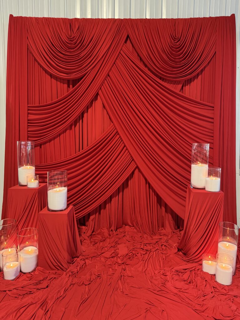 Red Pipe and Drape
