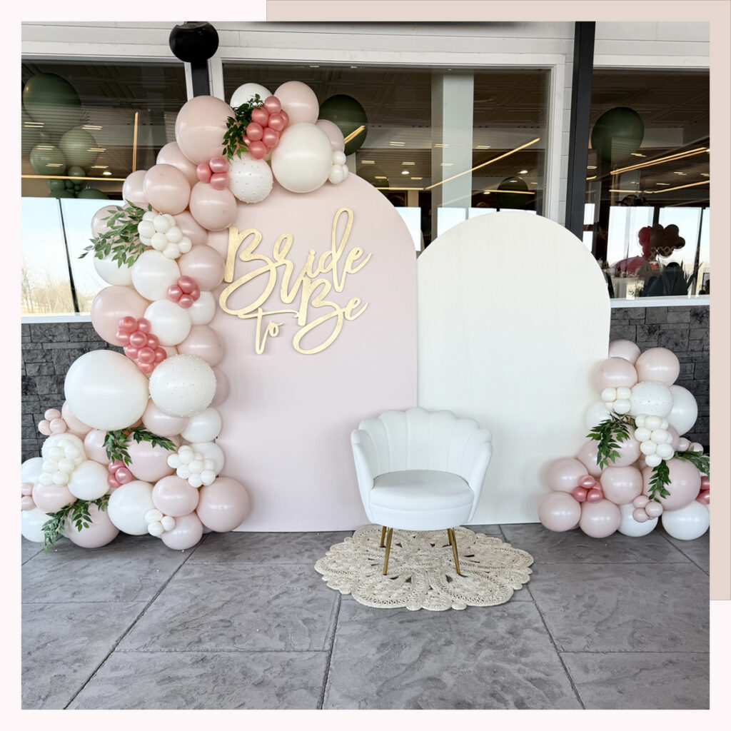 bridal shower backdrop