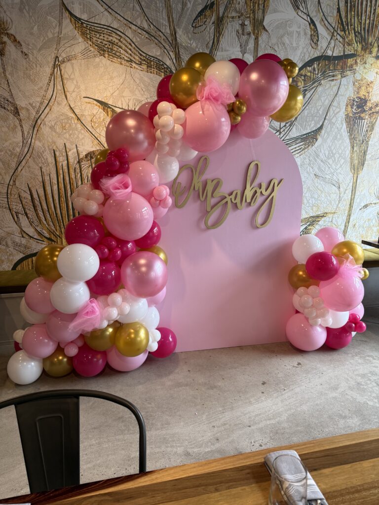 Pink Baby Shower Backdrop