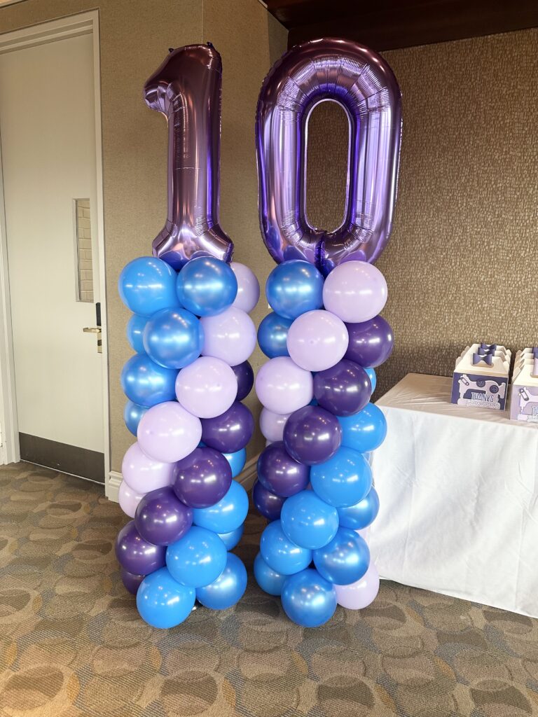 Number Balloon Column